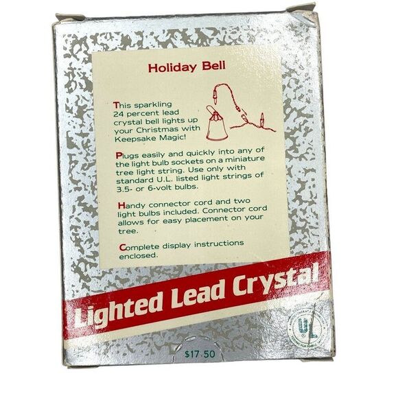 Lighted Lead Crystal Bell Ornament Hallmark Keepsake - Picture 3 of 7